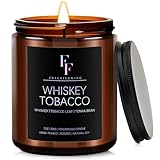 Whiskey Tobacco Scented Candle for Home Soy Wax Candle, Aromatherapy Candle Gift, 7oz