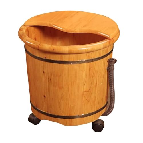 Tina de madera para baño de pies con tapa portátil 30cm
