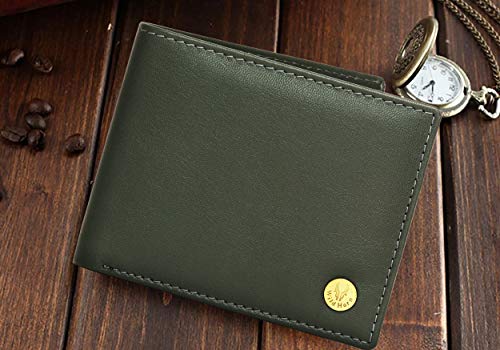 Image of WildHorn Gift Hamper for Men I Leather Wallet & Belt Combo Gift Set I Gift for Friend, Boyfriend,Husband,Father, Son etc (Green)