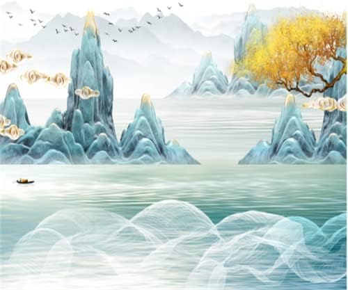 Papier peint 3D arbre paysage pour un salon cocooning et mur TV design - 4
