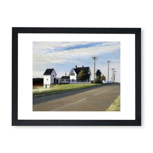Grande affiche encadrée Edward Hopper Route 6 Eastham pour décoration salon