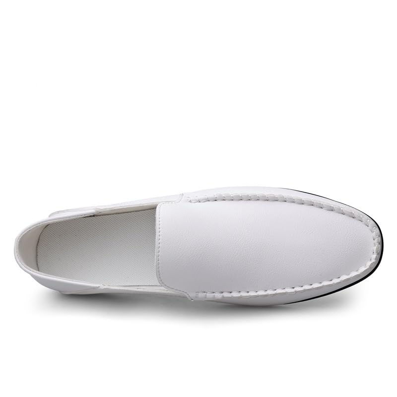 Men's Loafers Shoes Solid Color Round Toe Loafer Shoes Comfortable Slip Resistant Lightweight Fashion Prom Slip-on4