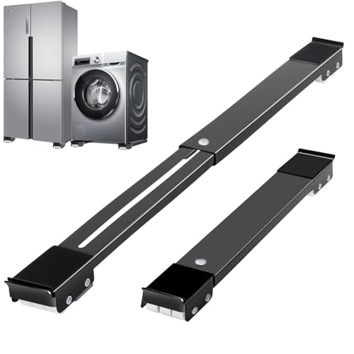MCSWSEE Base Retráctil para Lavadora con 24 Ruedas, Soporte Ajustable Base 46.5-72cm Extensible para Refrigerador, Lavadora, Soporte Telescópico para Muebles, Carga de 300KG
