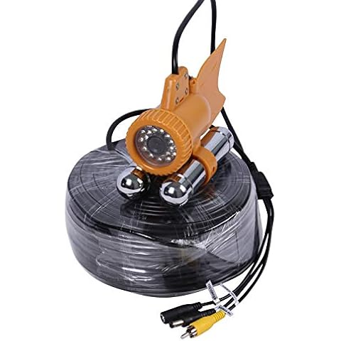 Vanxse Underwater Fishing Camera HD CCD 1000TVL 24Pcs White LED 100 Degree View Fish Finder Video Camera (30Meters Cable) Cover
