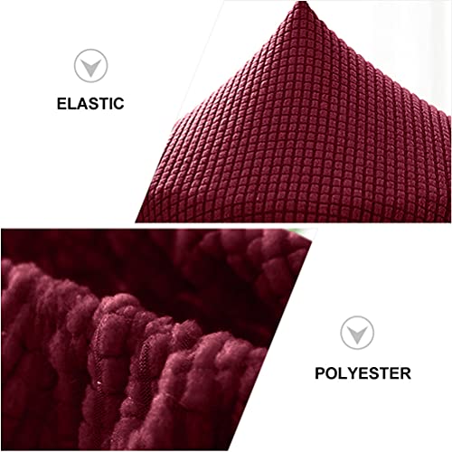 Sewroro Stool Cover Round Bar Stool Covers Elastic Bar Stool Cushion Cover Washable Stool Cushion Slipcover For 12-14 Inch Chair Kitchen Living Room Decor Claret Round Bar Stool Covers #TOP7