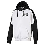 Rebel Block FZ Hoody FL Puma Rebel Block FZ Hoody FL Sudadera, Hombre, Blanco White, M