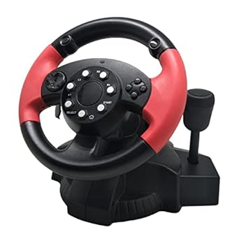 WINTI Gaming Racing Simulator Vibration PC Steering Wheel & Pedal For PS3/PS2