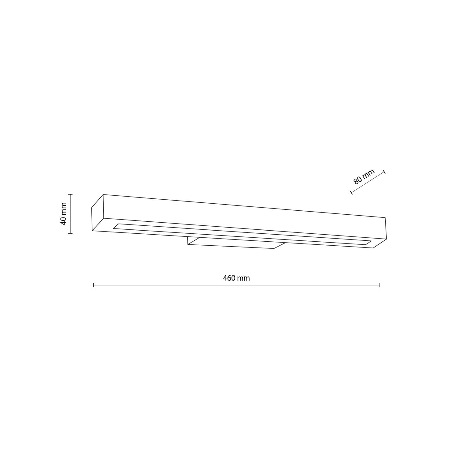 Lámpara cuadro LED madera 46 cm largo pino 3000 K luz blanco cálido 988 lm downlight lámpara cuadro moderno salón espejo dormitorio