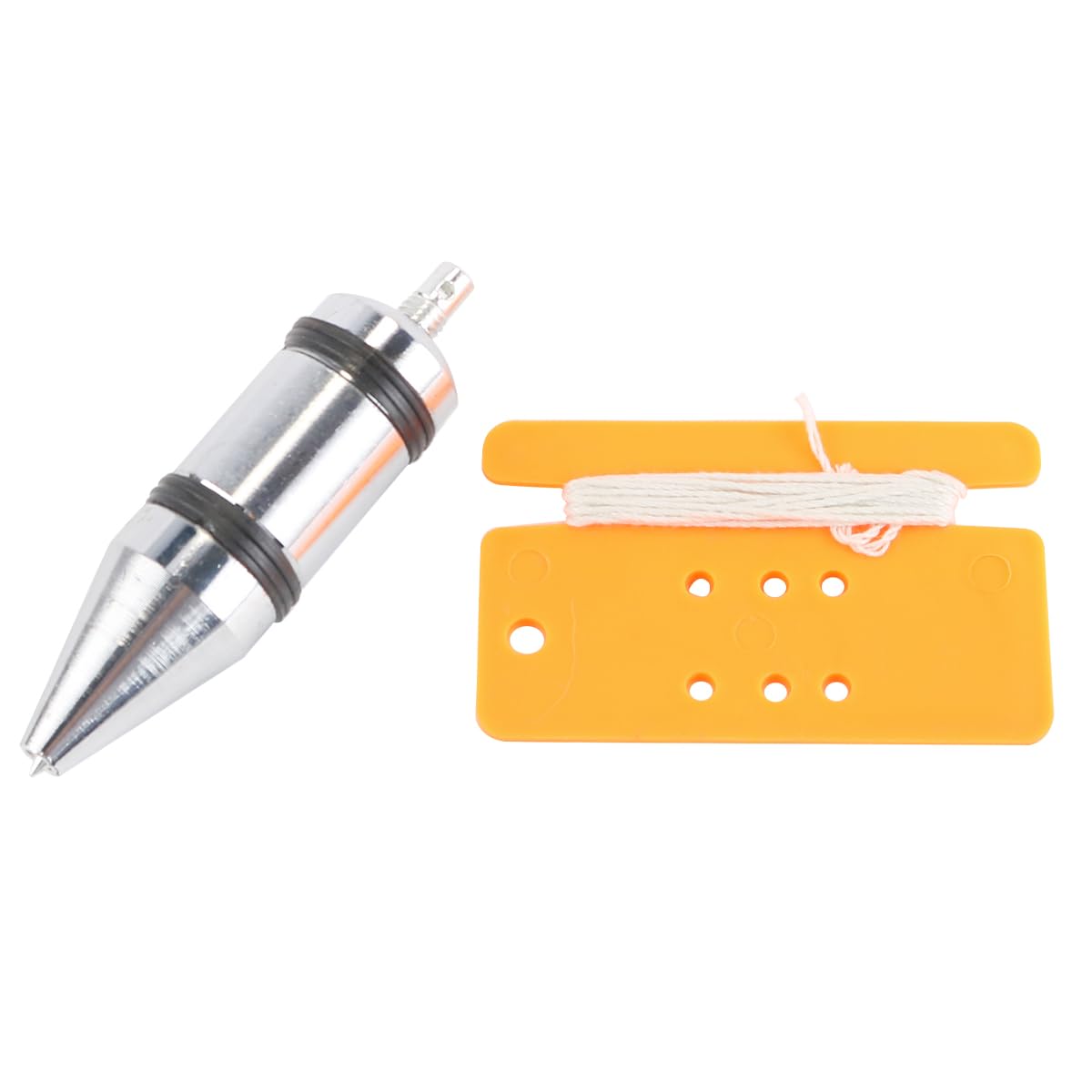 Plomada de acero A3 de 300 g, cromada, longitud de 11 cm, diámetro de 2,7 cm, cabezal expandible, punta de 0,8 mm, cable de 3 metros, ideal para una alineación precisa.