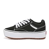 Gepolsterter Kragen und Zunge Vans Damen Seldan Plattform St Sneaker, Canvas Black, 42 EU