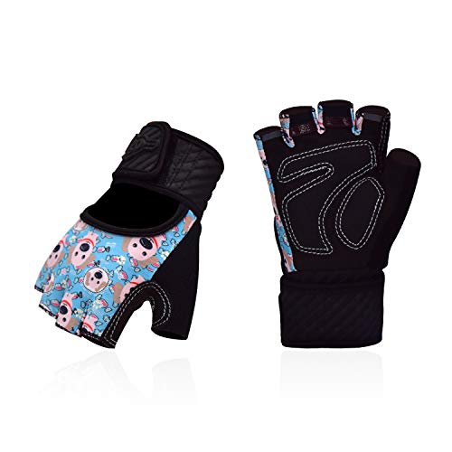 Vgo... Age 5-6 Kids Half-Finger Breathable Skateboarding Gloves Outdoor Gloves with Anti-Slip Padding