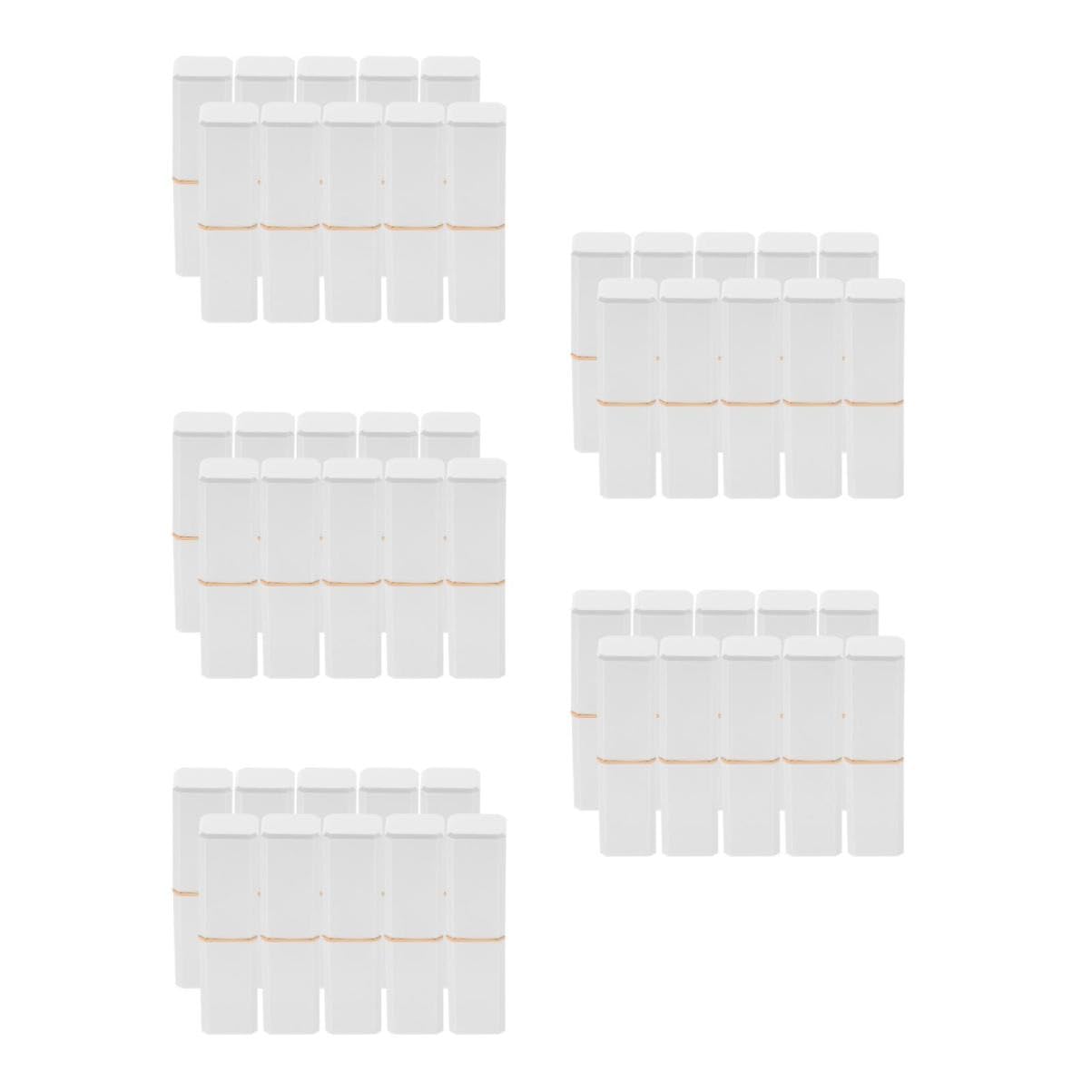 Ipetboom 4 Set Flacone Di Lucidalabbra in Plastica Mini Cosmetico Ombretto Riempibile Labbro Chiaro Fodere Di Fatto A Mano Cap Kit Bianca Abs 10 Pezzi * 4