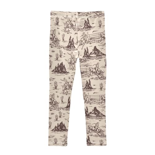 Girls Leggings Bull Rodeo Monochrome Toddler Girls Clothes Leggings for Girls Toddler Girls Leggings 3-4T2