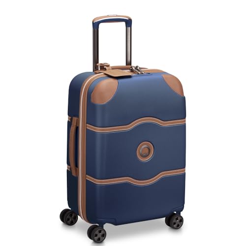 Image of DELSEY PARIS Chatelet Air 2.0 Hardside Luggage with Spinner Wheels, Navy Blue, Carry on Plus 20 Inch