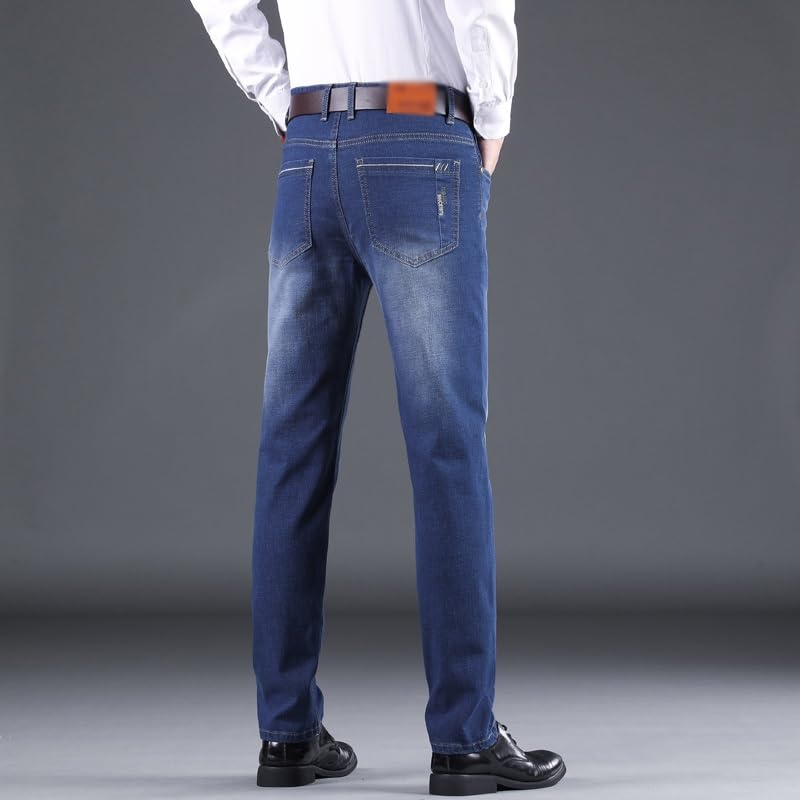 Autumn and Winter Straight Leg Jeans Casual Jeans Basic Jeans Solid Color(37)4