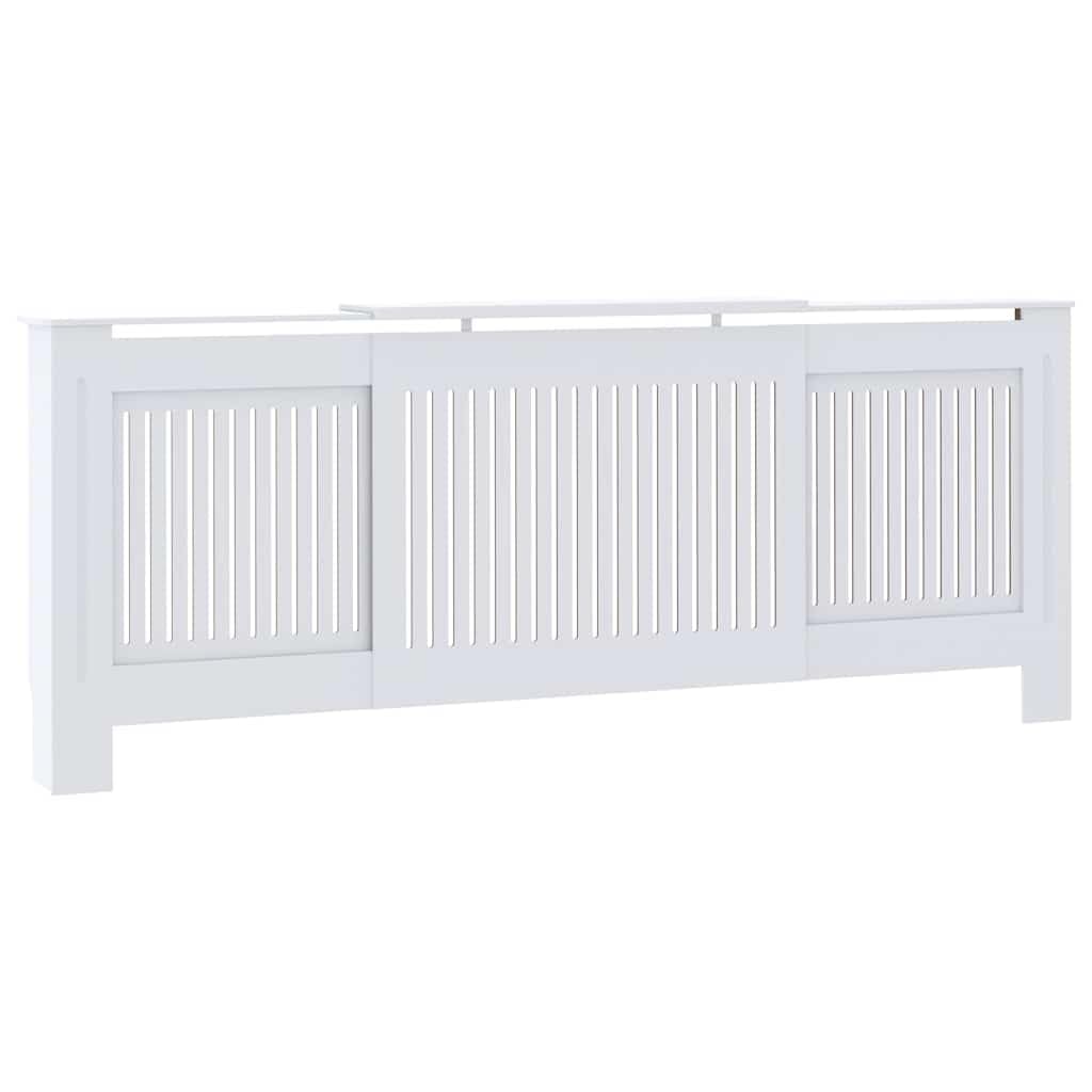 vidaXL Engineered Wood Radiator Cover Radiator Cover Cabinet Shelf Cabinet Heater Heating Radiator Cover Heater Shelf Grill Indoor Furniture White โ image 1