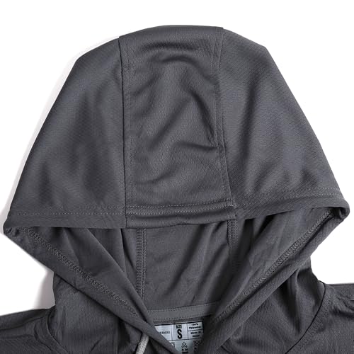 Men's Short Sleeve Hoodies Workout Gym Quick Dry Hooded T-Shirts With Drawstring Running Sweatshirts3
