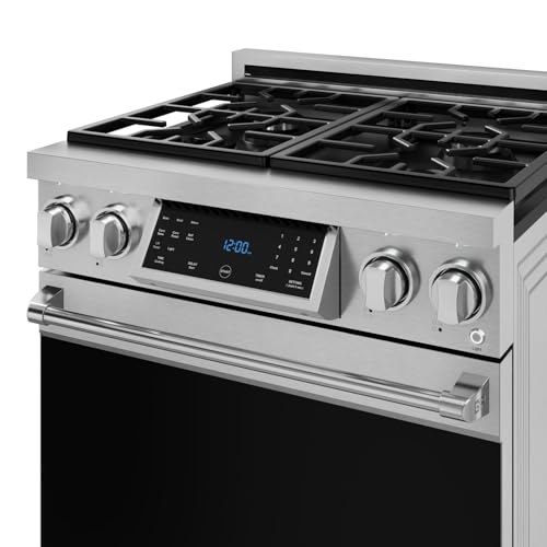 Image of Gordon Ramsay by THOR Kitchen 30 Inch Professional Gas Range with Tilt Panel Touch Control in Stainless Steel