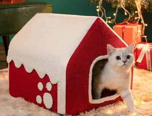 Livmorx 猫ベッド暖かい 寒ベッド 猫 こたつ 猫 ヒーター ヒーター ペット猫用さ対策 き 猫と小型犬用 防寒保温 (M-無煙突)