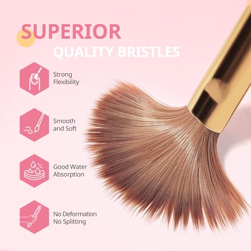 Airsee 3Pcs Acrylic Nail Brush Set, Size 8/10/14 Beginner & Professional Nail Brushes For Acrylic Application thumb #4