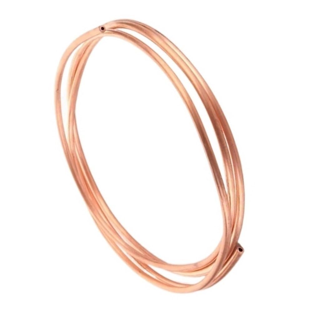 Tubo de cobre en espiral flexible, Tubo de cobre de la bobina del T2 del tubo capilar for tamaños múltiples de la reparación de la CA y del laboratorio(5M*6.35MM*5.15MM)