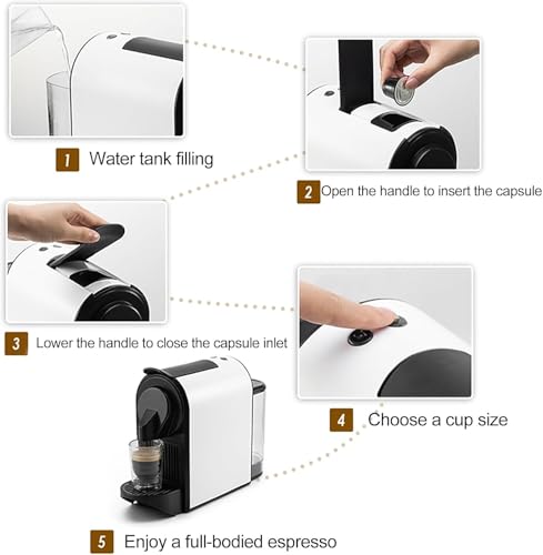 Broyeur à grains expresso automatique et machine compatible capsules 800ml - 2
