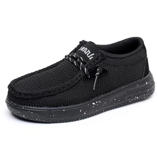 Image of Ahannie Kids Slip On Loafers, Boys Girls Casual Dress Shoes | Lightweight comfort,breathable,school or everyday wear