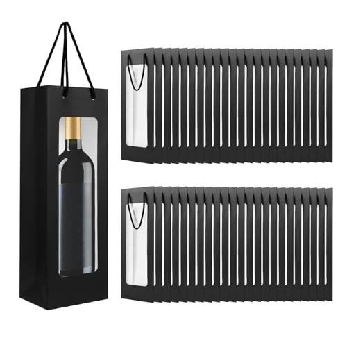 Sacs cadeaux vin kraft 48 unités, 14 x 4,7 x 3,5 po