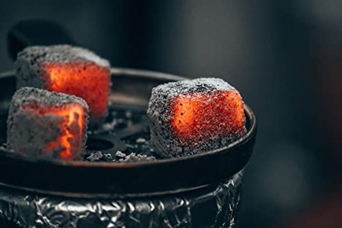 COCOMIA 100% natürliche 1,25 kg Kokosnuss Holzkohle für Shisha Hookah - 72 Kokosnuss Kohle Briketts für Wasserpfeife… – Bild 6