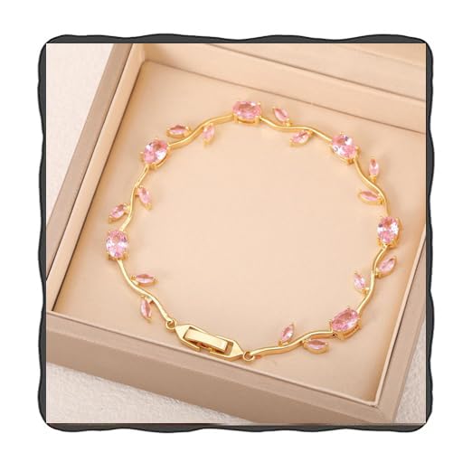 Image of Acnos Wholesale Fine Jewelry Gold Silver Plated Brass Bracelet Exquisite Diamond Zircon Bow and Flower Charm Bracelet for Women