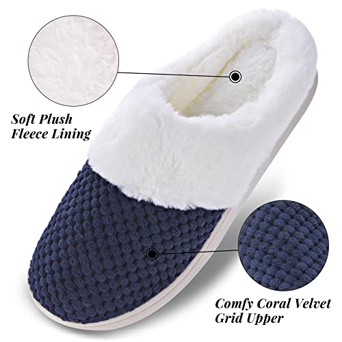 VONMAY Women's Slip On Fuzzy House Slippers with Memory Foam Coral Fleece - image 4