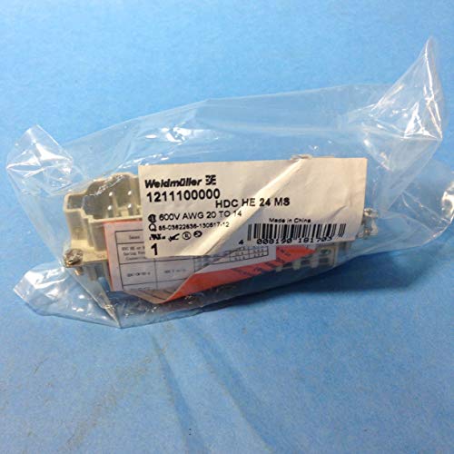 Weidmuller Rectangular Insert, Male, 24 Position, Screw - 1211100000