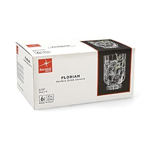Rocco Bormioli Bormioli Rocco Florian Set of 6 Glasses, Clear Foot, Dof, 37.5cl, 37,5cl Rocco Bormioli Bormioli Rocco Florian Set of 6 Glasses Clear Foot Dof 375cl 375cl
