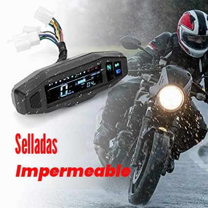 Velocimetro Moto, Indicador Marchas Moto, Medidor de odómetro Digital LED LCD Universal para bicicleta de motocicleta de calibre KR 200, medidor LCD de conversión de motocicleta Z1000