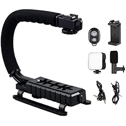 Soporte Estabilizador Para Camara De Video video profesionales,Juego estabilizador cámara teléfono en forma U | Estabilizador portátil con soporte para teléfono para luz llenado Hot-Shoe Mount Cyhamse