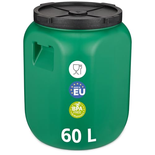 Garronda 60 L Quadratisch Weithalsfass Futtertonne Wassertank Grün GD-0142