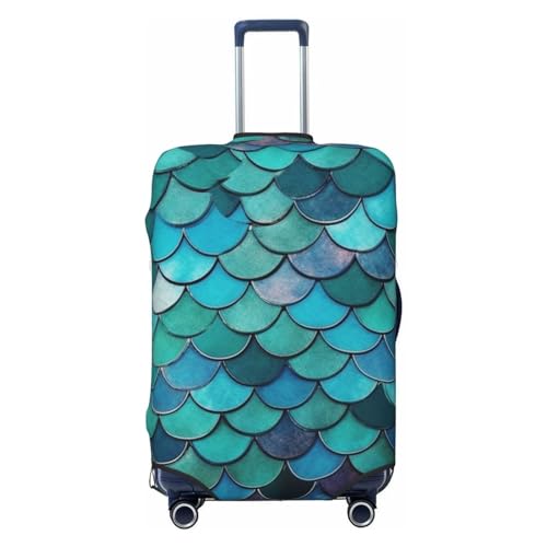 Mermaid Print Luggage Cover Dustproof Suitcase Cover Elastic Travel Luggage Protector Suitcase Protector Luggage Sleeves Fit 18-32 Inch Luggage Medium