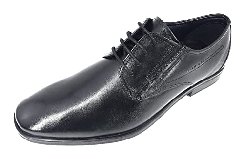 Image of bugatti Men's Business Leather Derby Shoes with Elasticated Comfort Width
