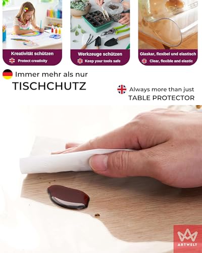 Nappe transparente protection table Polyvinylchloride lavable 2.0mm - 4