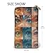 DaihAnle Enchanting Colorful Eyes ﻿Hand-Held Wallet Fashionable Long Microfiber Leather Large Capacity