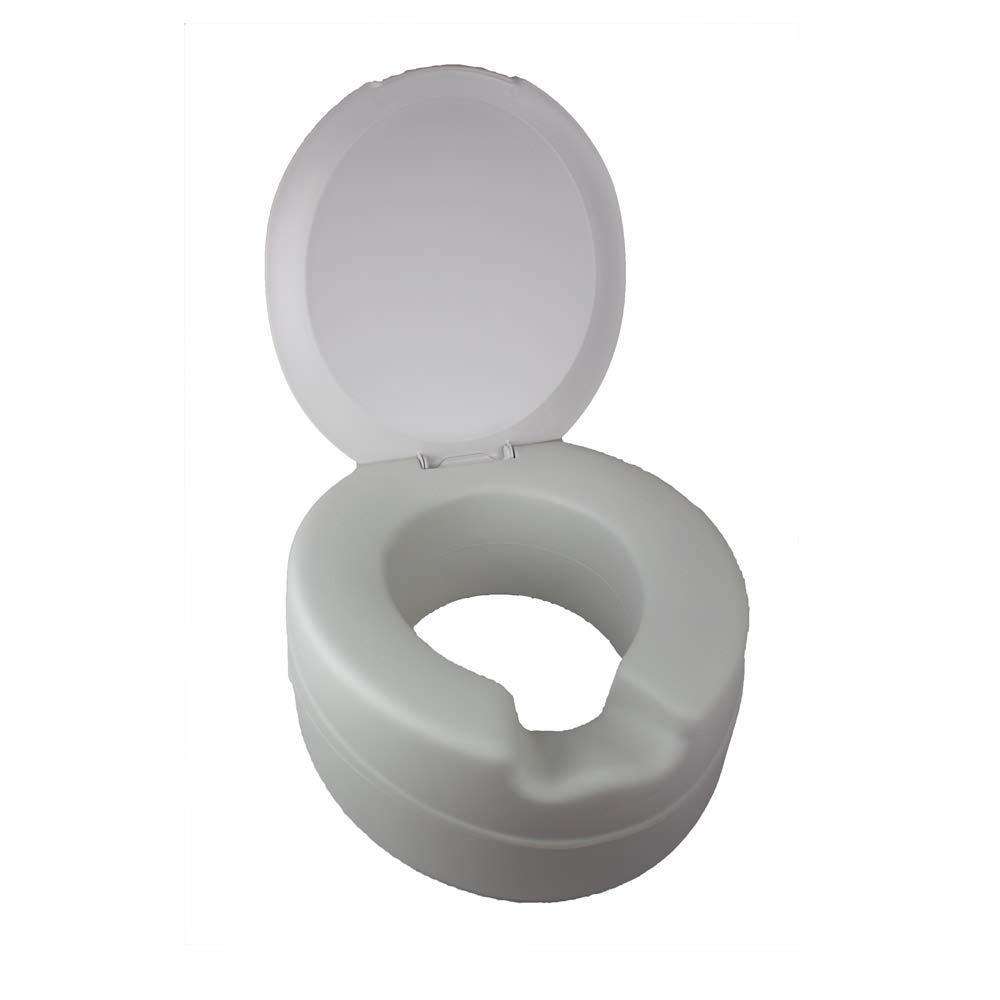Obea - Rialzo per WC morbido, 11 cm, con coperchio