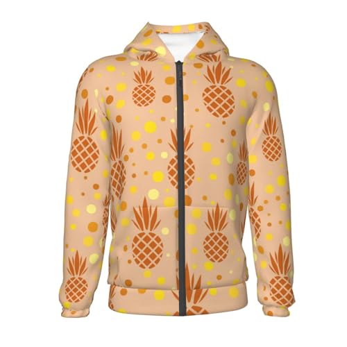 Pineapples Kid Hoodies Boys Zip Up Sweatshirts Girls Pullover with Pocket2