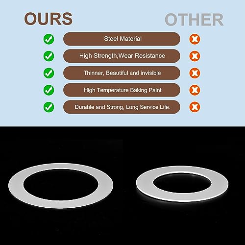 Awclub White Goof Trim Ring for 5 Inch Recessed Cans Downlights for Ceiling Light Fixtures, 5 Pack 5.9-Inch Inner Diameter, 8-Inch Outer Diameter, Steel Construction