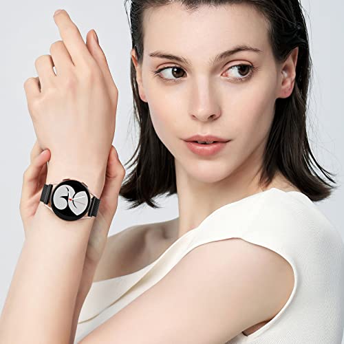 Wanme Metal Bands For Samsung Galaxy Watch 4 Band 40Mm 44Mm, Galaxy Watch 4 Classic Bands Women Men, 20Mm Stainless Steel Replacement Strap For Samsung Watch 4 Bands (Black) #TOP6