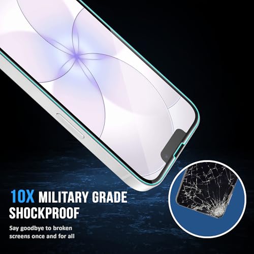 Image of FIRST MART Tempered Glass Screen Protector for iPhone 17 Pro /iPhone 16e / 14 - Full-Glue Screen Guard, 3D Edge to Edge, HD Clear, Bubble-Free, Case-Friendly, Black, Pack of 2