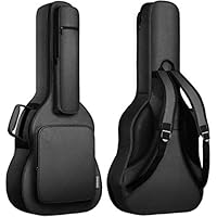 CAHAYA Akustikgitarren Taschen Gitarrentasche Gig Bag Gepolsterte Tasche 18mm Wasserdicht Gitarre Tasche Gitarren Bag Guitar Case Gitarrenhülle für 41 Zoll Gitarren Schwarz CY0244