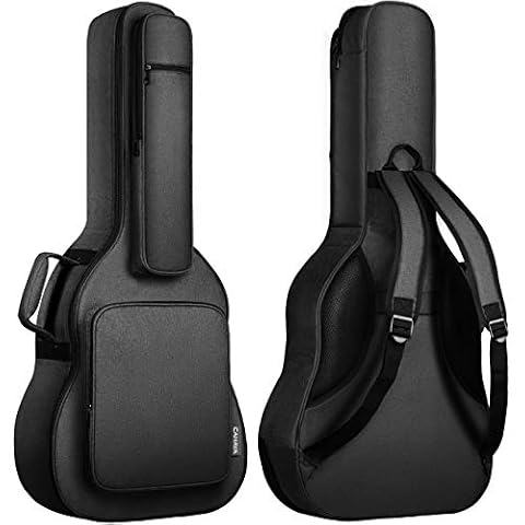 CAHAYA Torba na gitarę Gig Bag wyściełana torba 18 mm wodoszczelna torba na gitarę, czarny, No