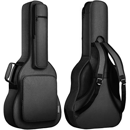 CAHAYA Torba na gitarę Gig Bag wyściełana torba 18 mm wodoszczelna torba na gitarę, czarny, No