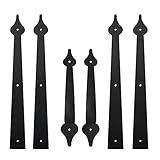 TimedMALL Decorative Garage Door Carriage Accents, 2 House Handles and 4 House Hinges Decor Kit Screw Mounted