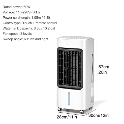 Enfriador evaporativo 3 en 1 con flujo de aire de gran angular para una brisa fresca 4